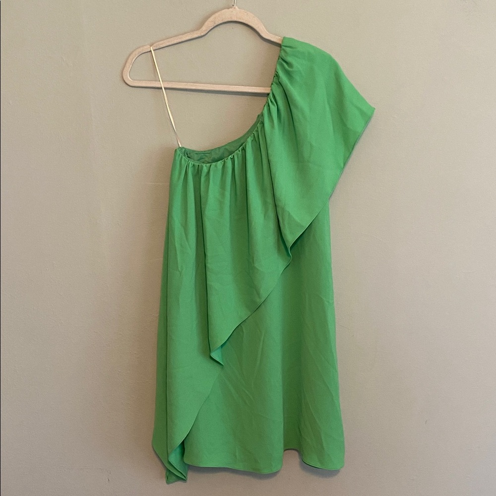 Trina Turk Women’s Green One Shoulder Mini Dress Size XS NWT - Picture 4 of 8